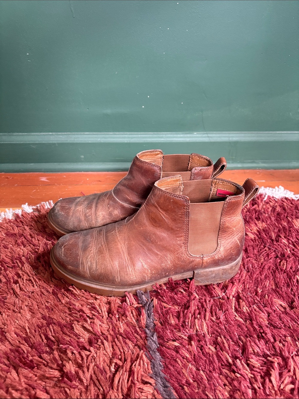 Sorel Brown Leather Chelsea Booties